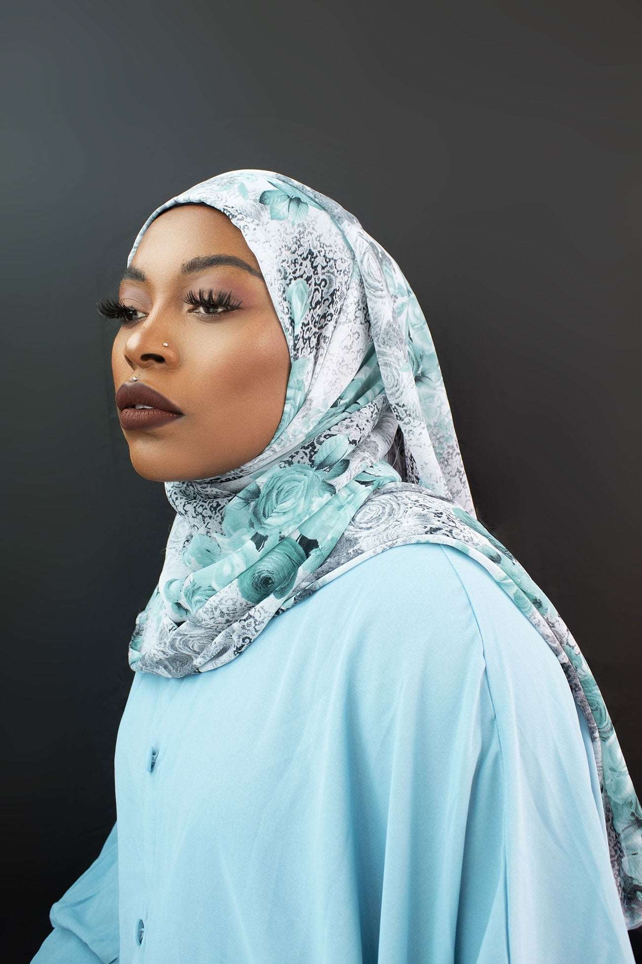 CHIFFON HIJAB- OCEAN MEADOW