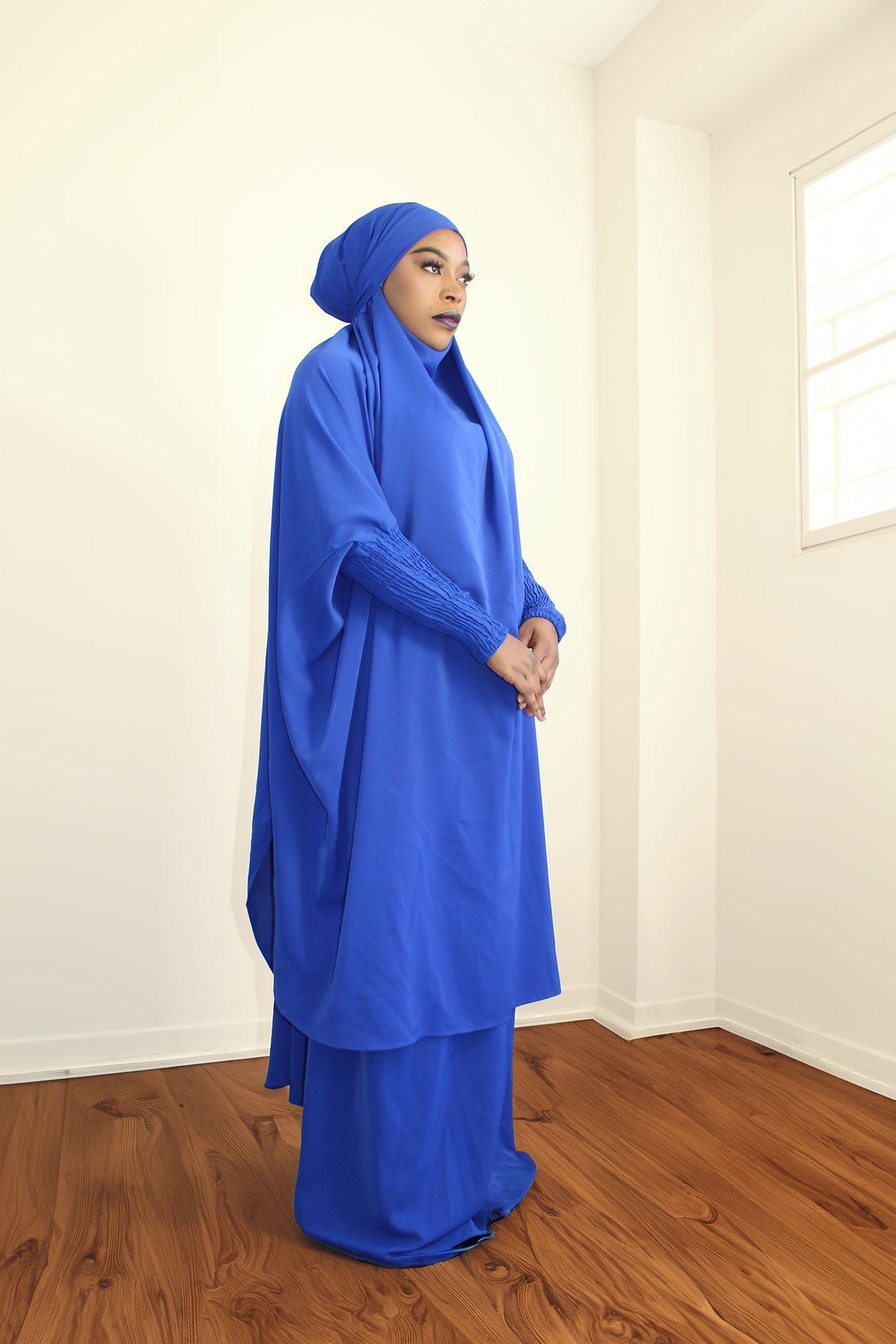 SARAH TWO PIECE JILBAB SET - ROYAL BLUE