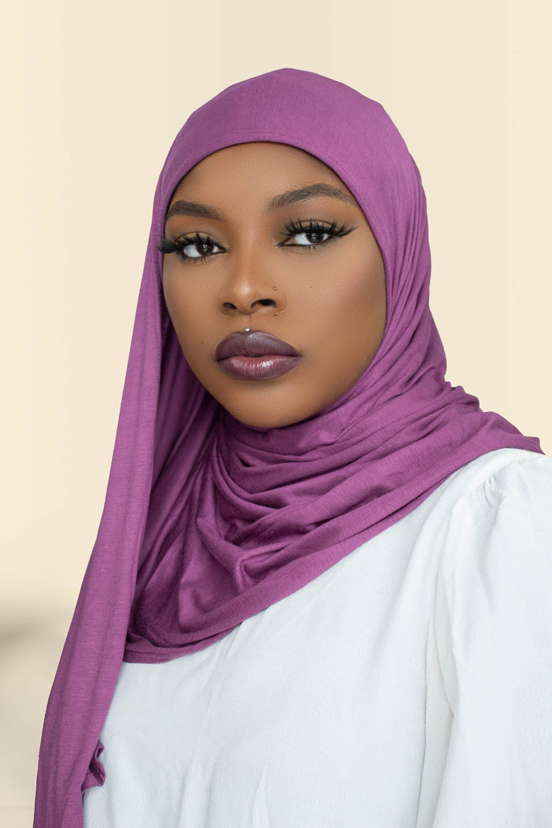 INSTANT PRE-SEWN JERSEY HIJAB – LILAC