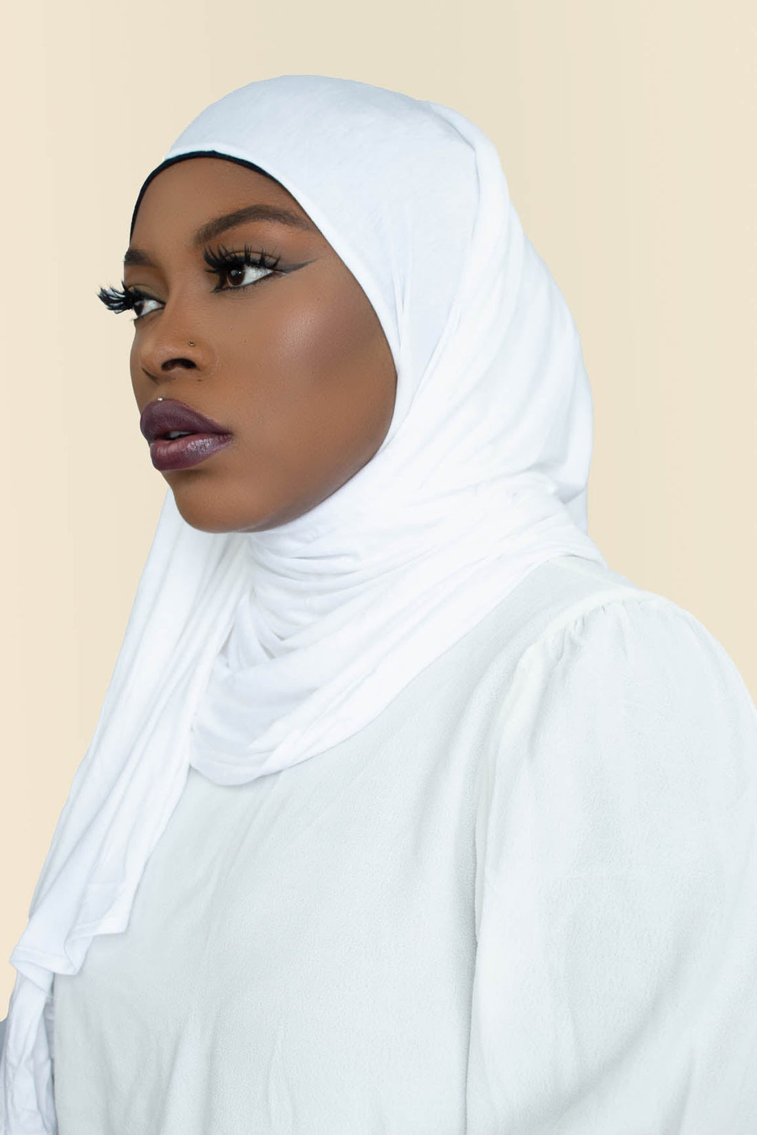 INSTANT PRE-SEWN JERSEY HIJAB – WHITE
