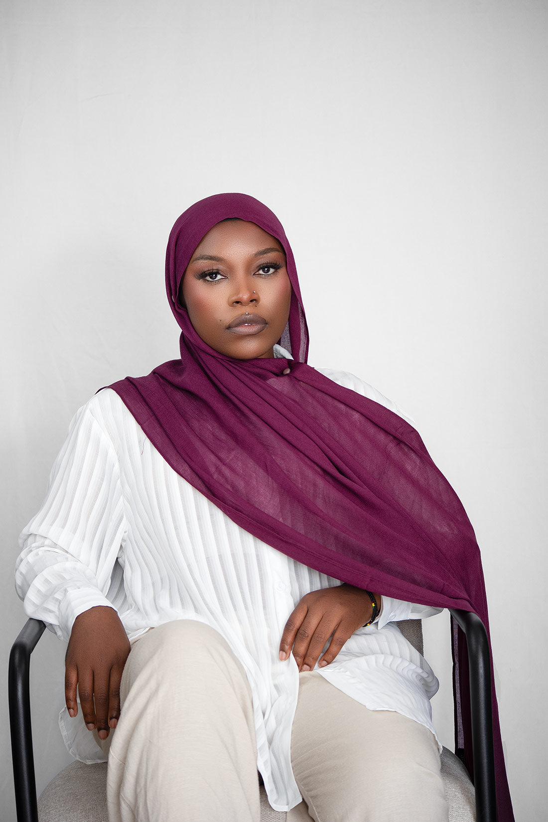 Cloud Soft Modal Hijab – Wine Berry