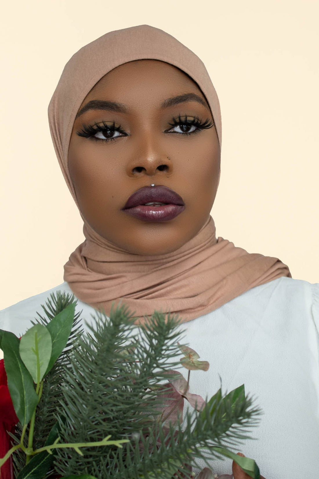 INSTANT PRE-SEWN JERSEY HIJAB - DESERT BEIGE