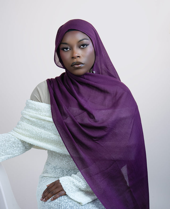 Cloud Soft Modal Hijab –  Wine Berry