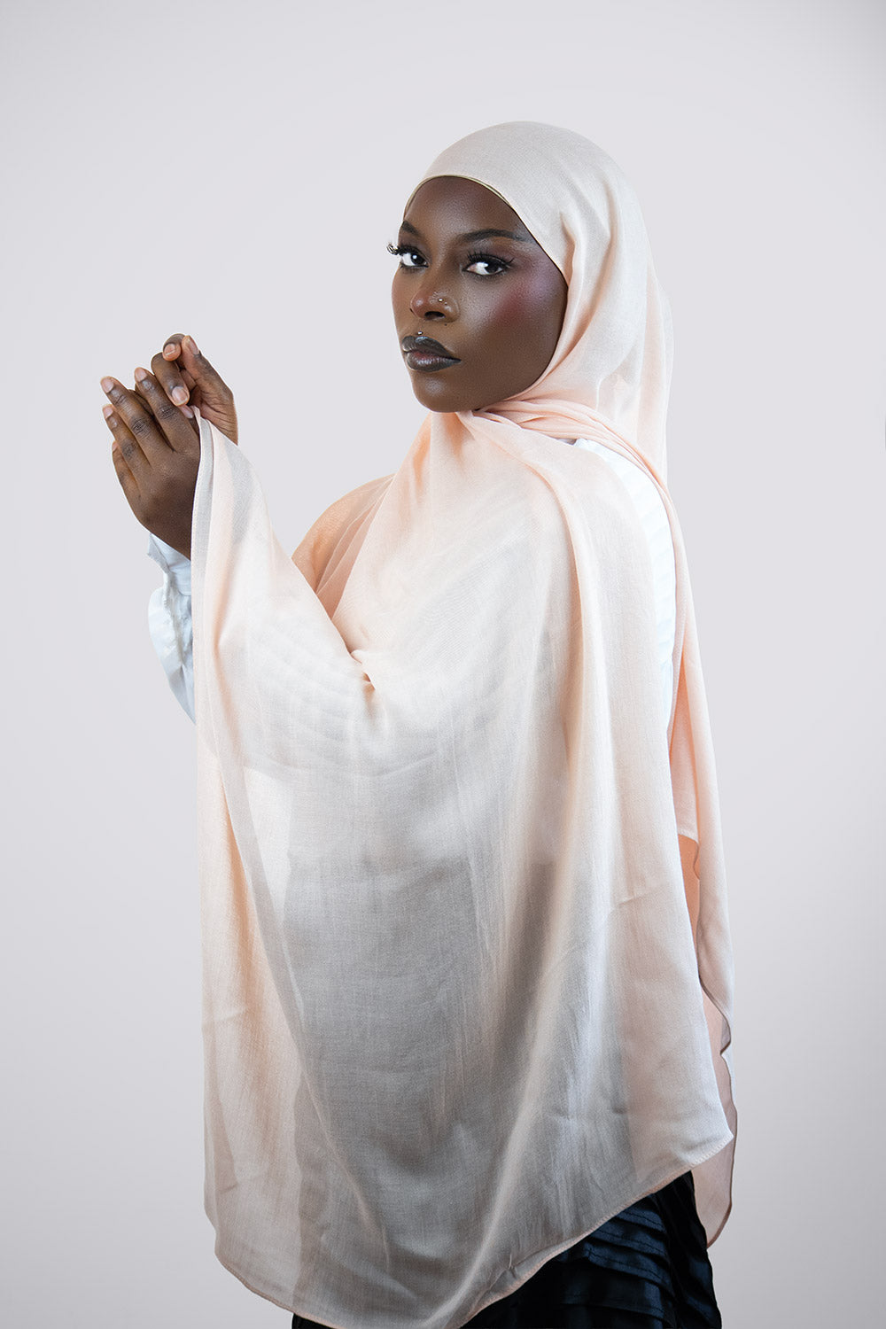 Cloud Soft Modal Hijab – Light  Peach