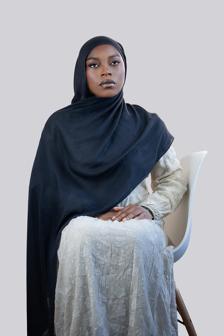 Cloud Soft Modal Hijab –  Navy Black