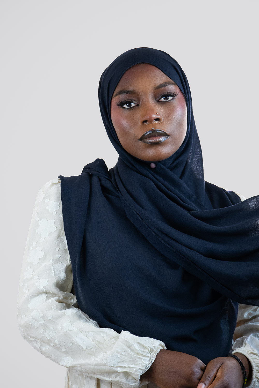 Cloud Soft Modal Hijab – Navy Black
