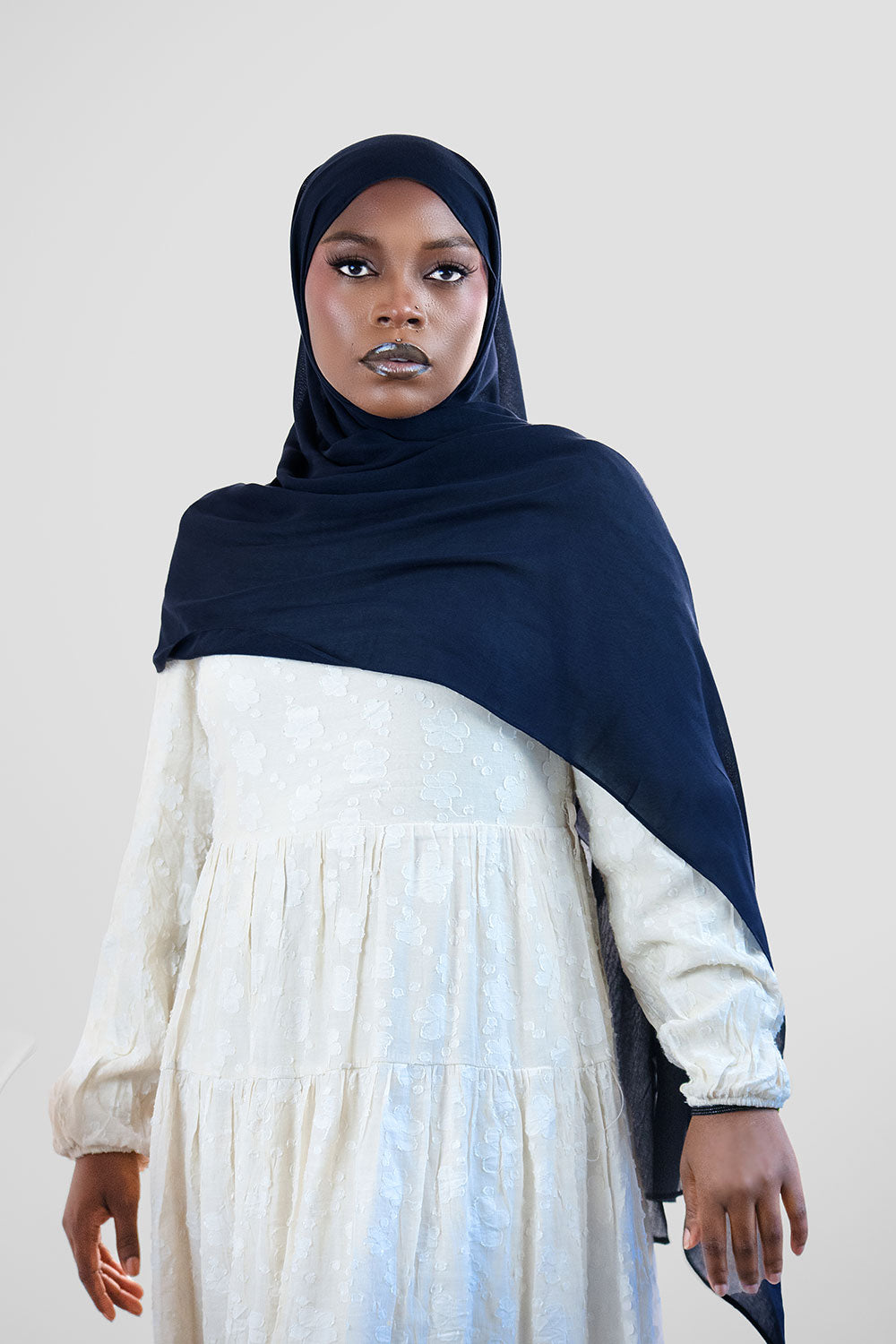 Cloud Soft Modal Hijab – Navy Black