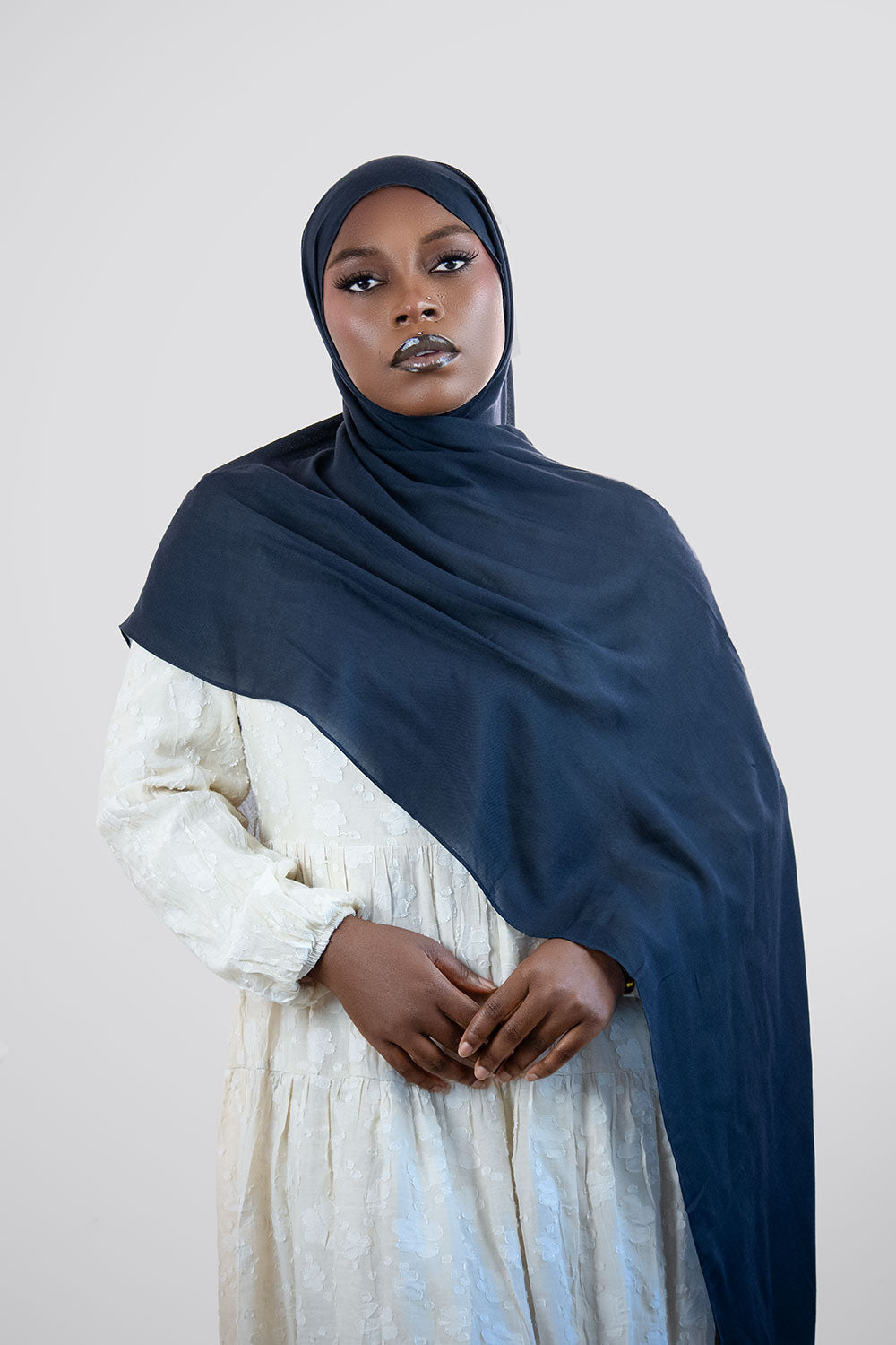 Cloud Soft Modal Hijab – Navy Black