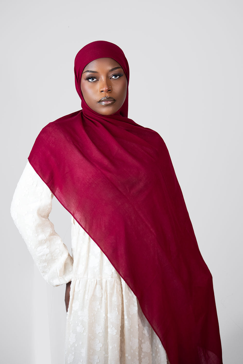 Cloud Soft Modal Hijab – Burgundy