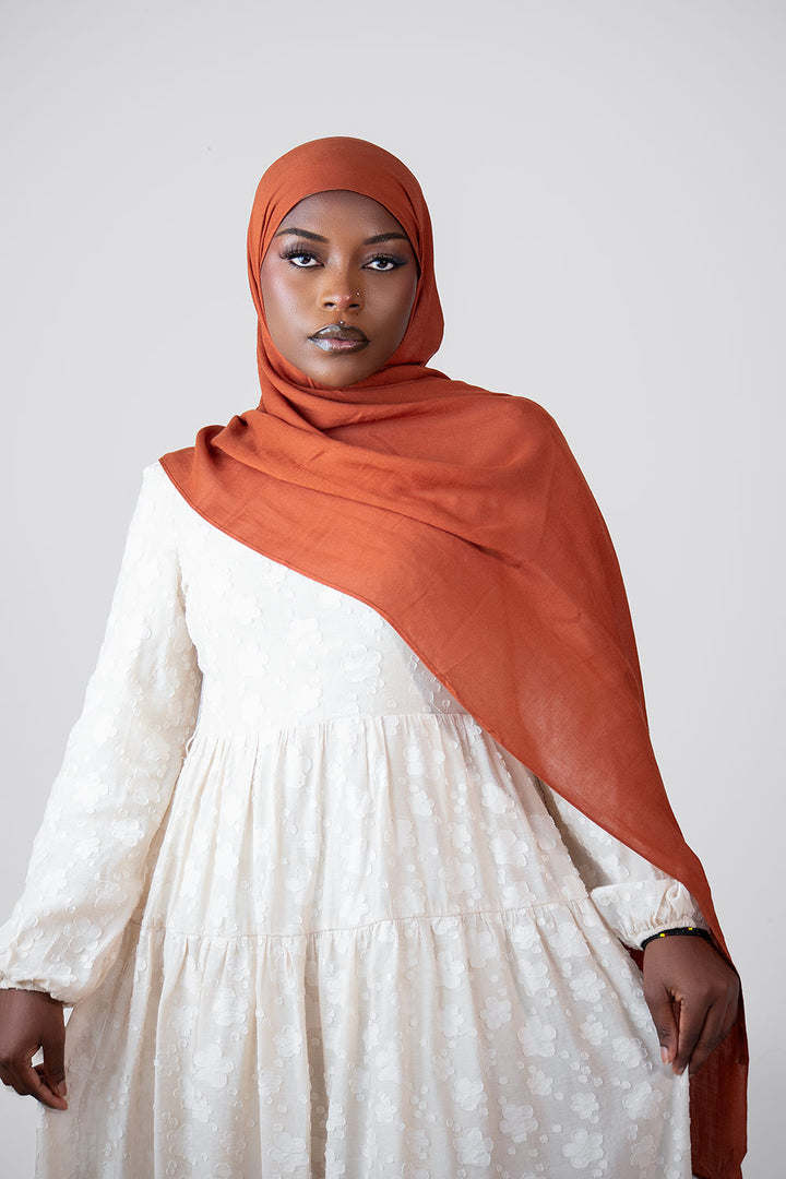 Cloud Soft Modal Hijab – Burnt Orange