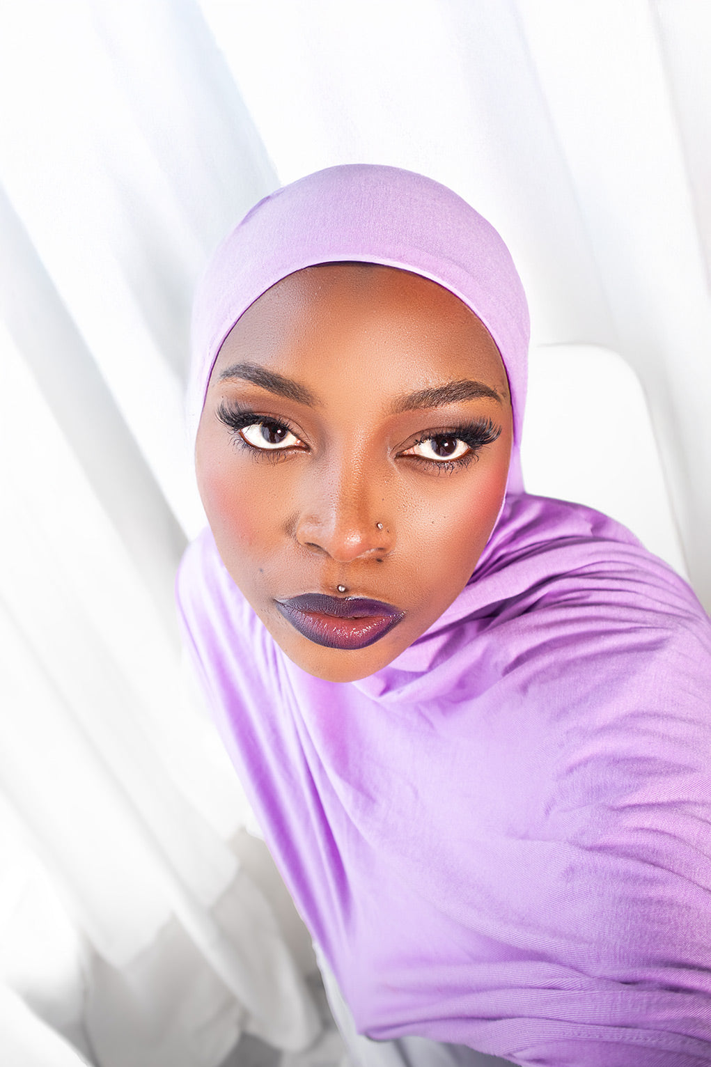 INSTANT PRE-SEWN JERSEY HIJAB -  LAVENDER