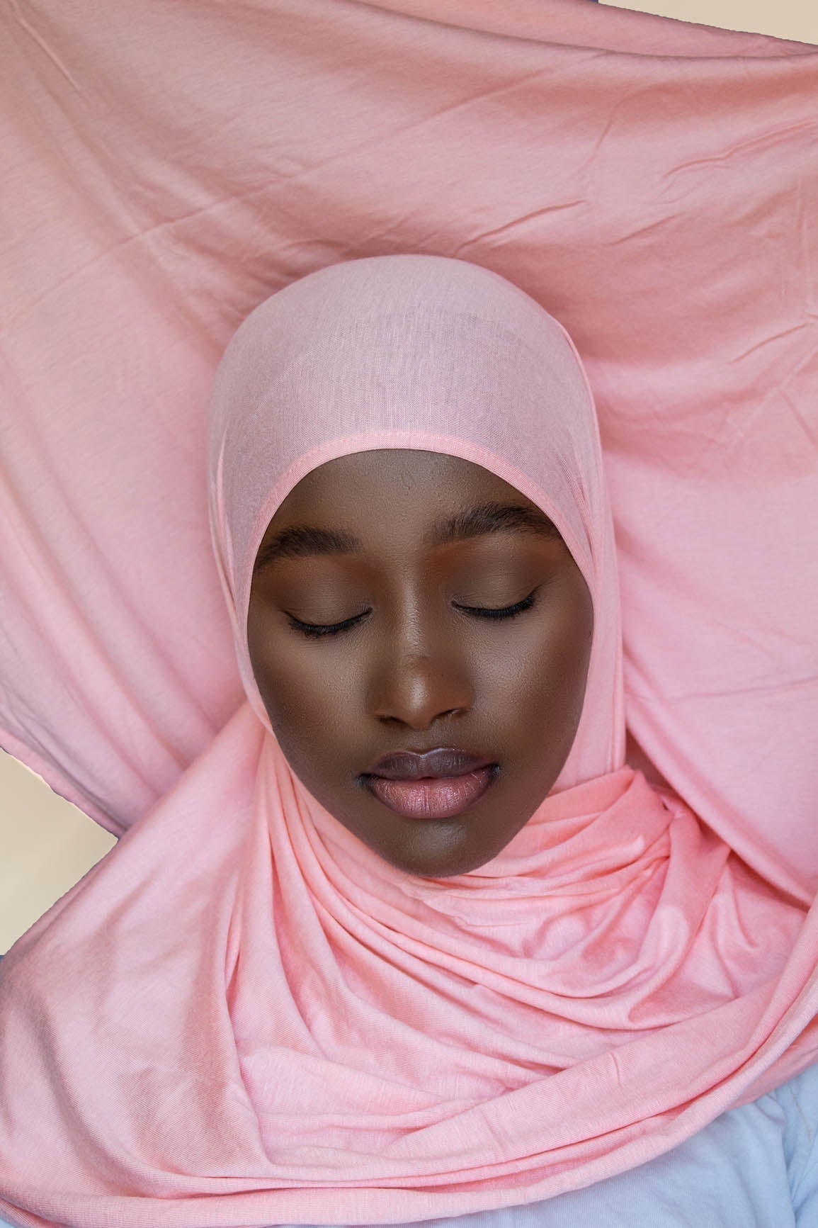 INSTANT PRE-SEWN JERSEY HIJAB - PEACH