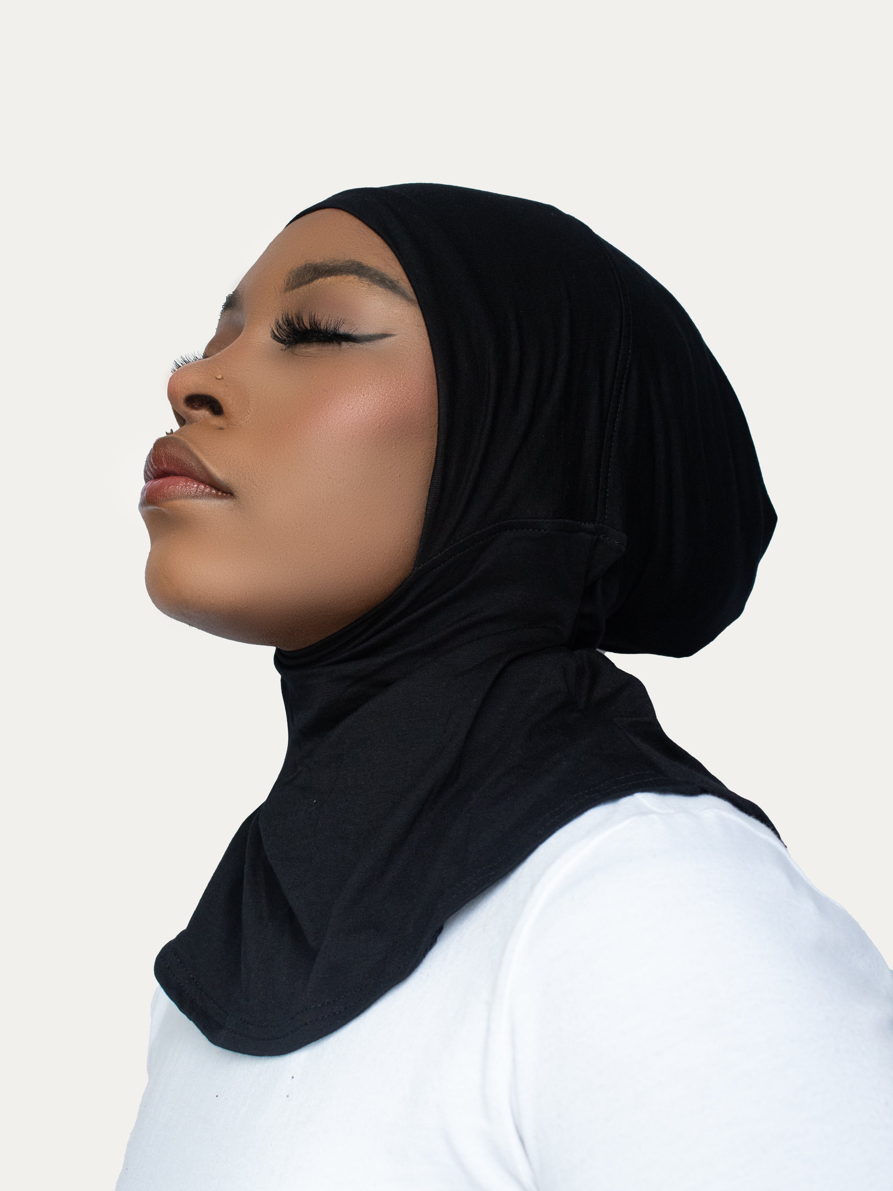RANIA FULL COVERAGE ADJUSTABLE UNDER SCARF - BLACK