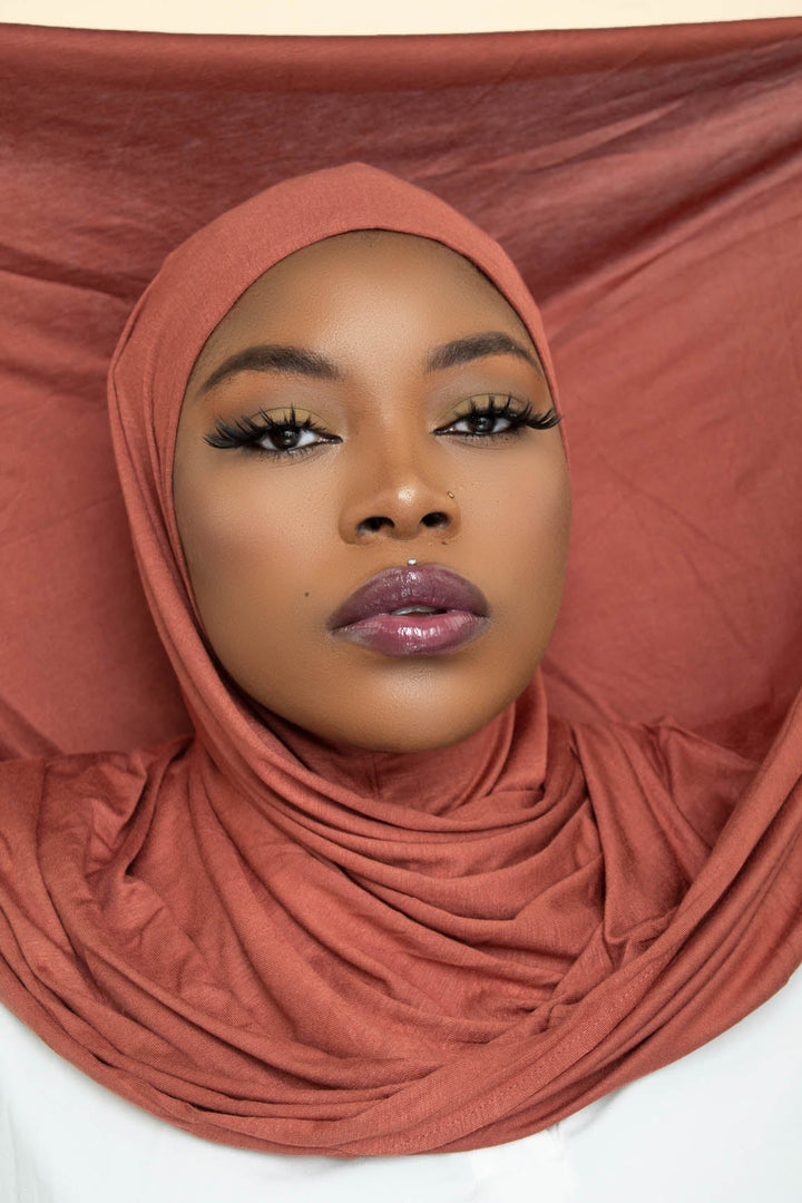 INSTANT PRE-SEWN JERSEY HIJAB- SQUASH