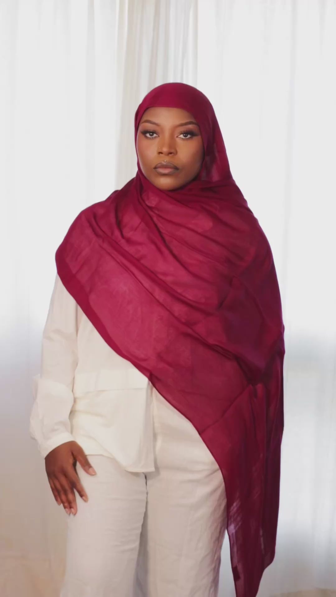 Cloud Soft Modal Hijab – Burgundy