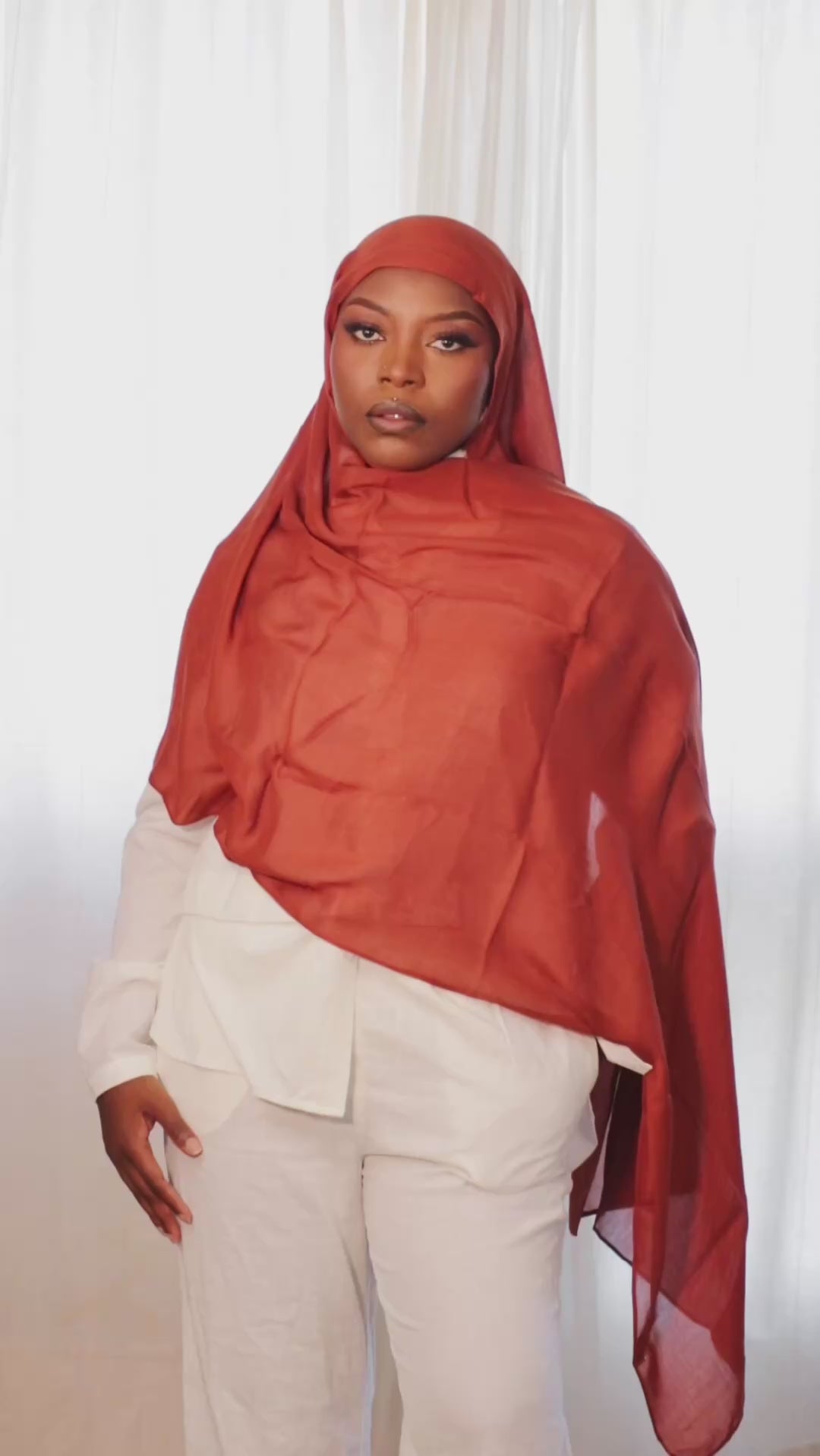 Cloud Soft Modal Hijab – Burnt Orange