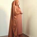 SARAH TWO PIECE JILBAB SET- BROWN
