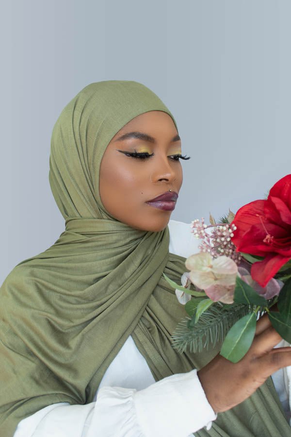 PREMIUM JERSEY HIJAB -  OLIVE