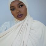 RIBBED JERSEY HIJAB - CREAM