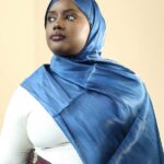 FATIMATA SHIMMERING SILK HIJAB- ROYAL BLUE