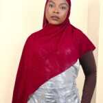 DIAMOND CHIFFON HIJAB -BURGUNDY RED