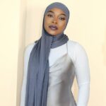 PREMIUM JERSEY HIJAB - STEAL BLUE