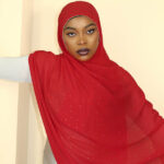 DIAMOND CHIFFON HIJAB - RED