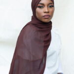 LUXURY  CHIFFON HIJAB - COFFEE BROWN