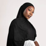 INSTANT PRE-SEWN JERSEY HIJAB -BLACK