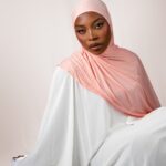 INSTANT PRE-SEWN JERSEY HIJAB - PEACH
