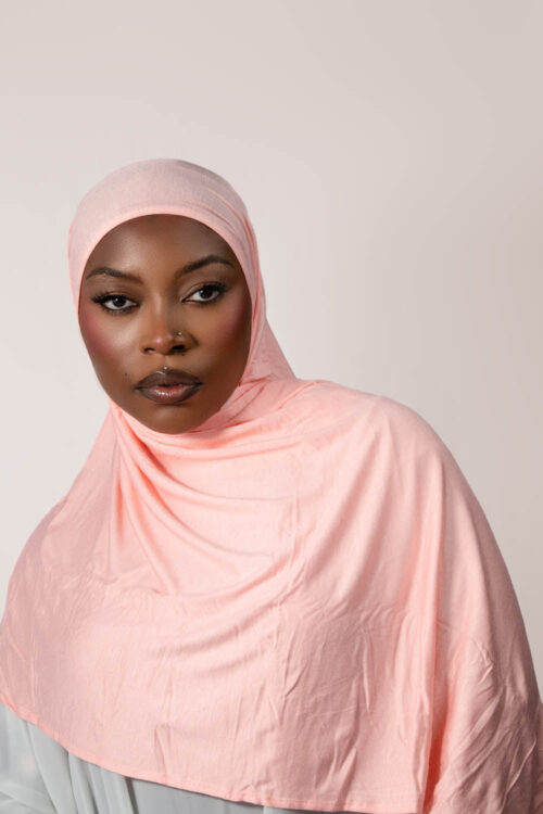 INSTANT PRE-SEWN JERSEY HIJAB - PEACH