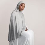 INSTANT PRE-SEWN JERSEY HIJAB- GREY