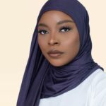 INSTANT PRE-SEWN JERSEY HIJAB- INDIGO